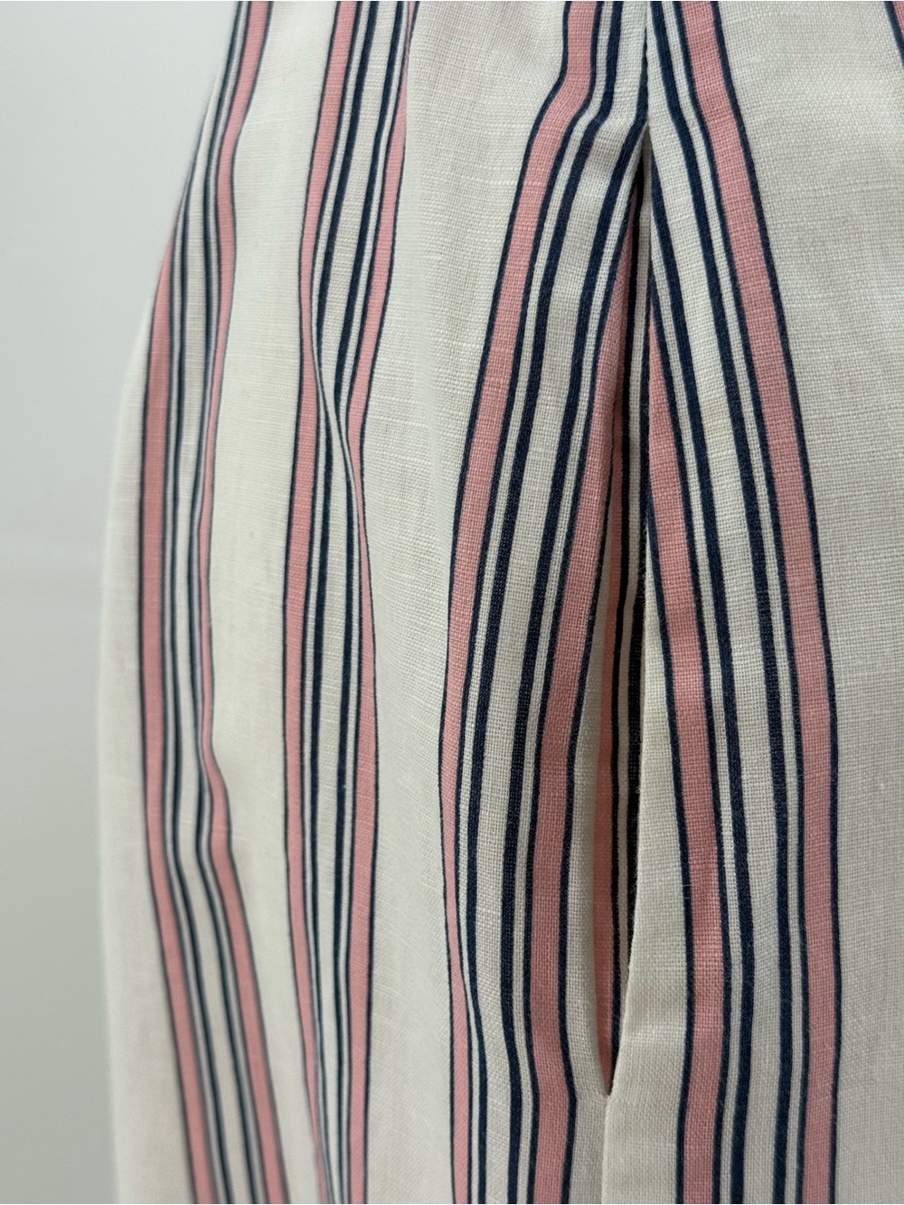 Banana Republic Striped Crop Jumpsuit Wrap V-Neck Tie Waist Wide Leg Size 4 - Picture 8 of 13